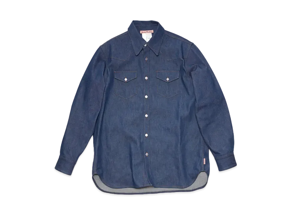 Acne Studios Button-Up Denim Shirt "Indigo Blue"