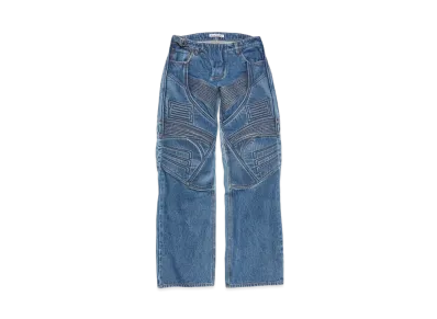 Acne Studios Denim Biker Trousers "Mid Blue"