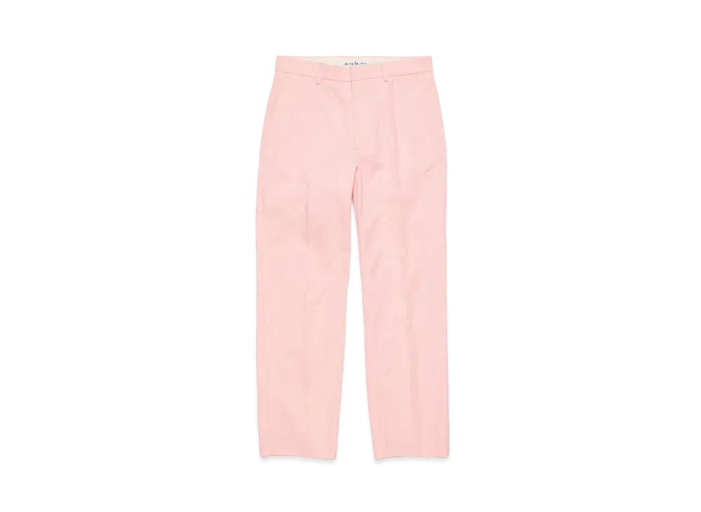 Acne Studios Twill Cotton Blend Trousers "Pale Pink"