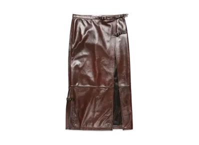 Acne Studios Long Leather Skirt "Brown"