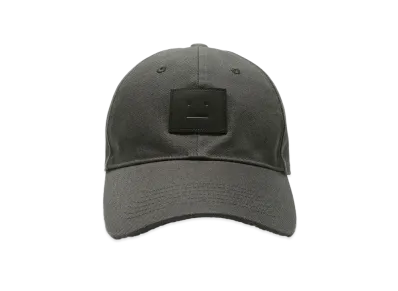 Acne Studios Leather Face Patch Cap "Dark Gray"