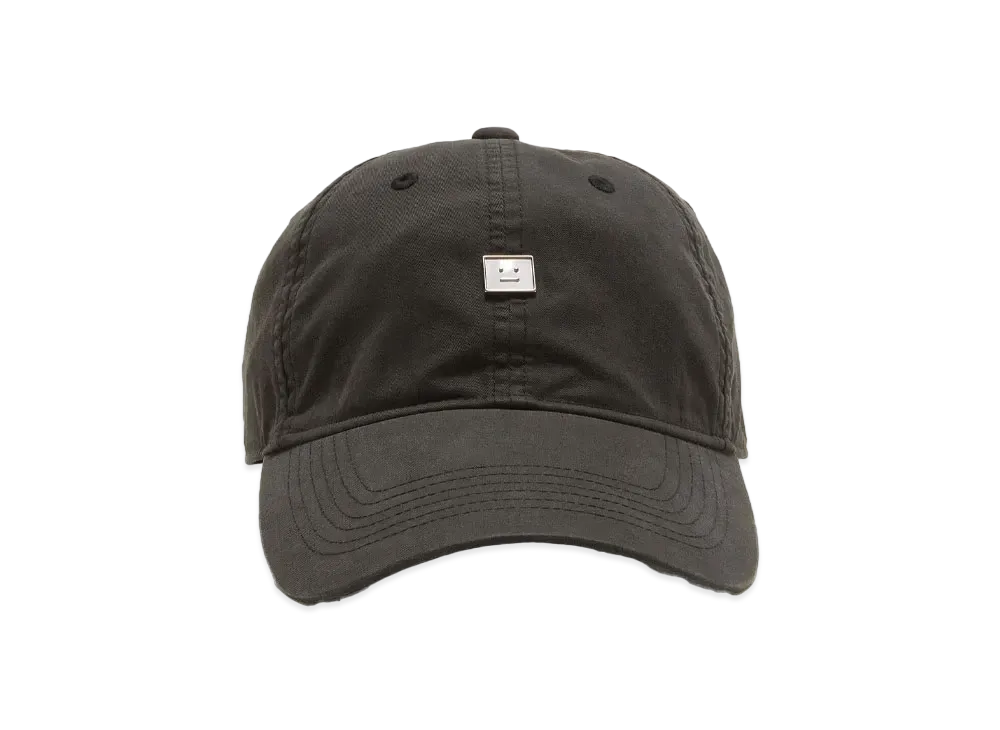 Acne Studios Cap With Face Logo Patch "Black"