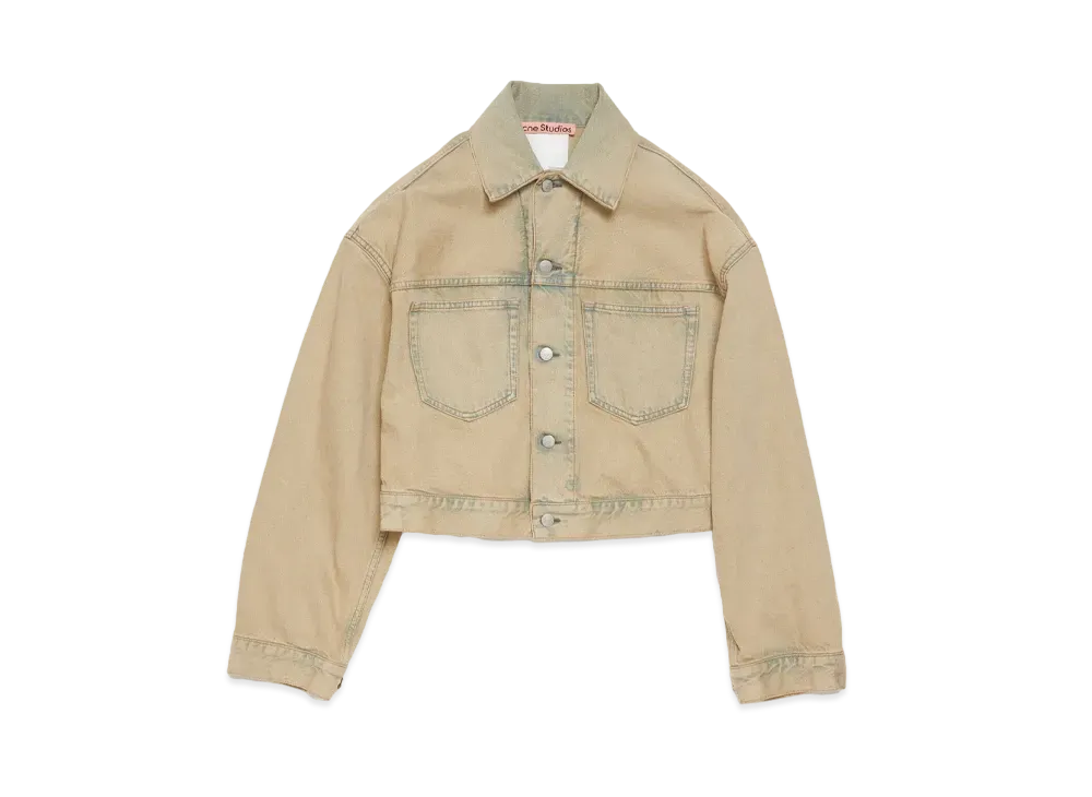 Acne Studios Denim Jacket - Oversized Cropped Fit "Light Sand"