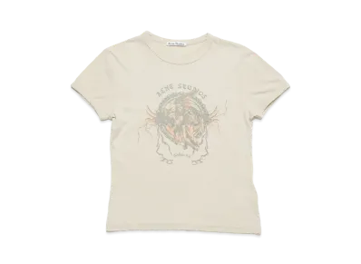 Acne Studios Printed T-Shirt - Fitted Style "Faded Gray"