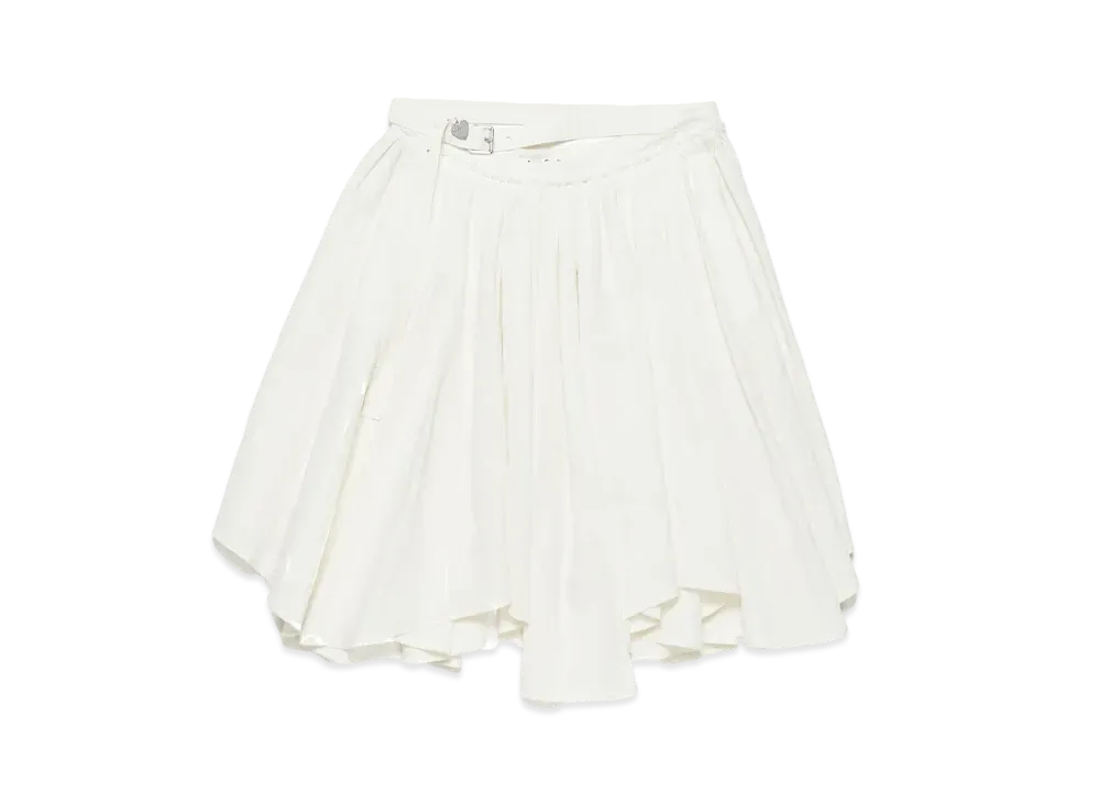 Acne Studios Asymmetric Pleated Skirt "Warm White"