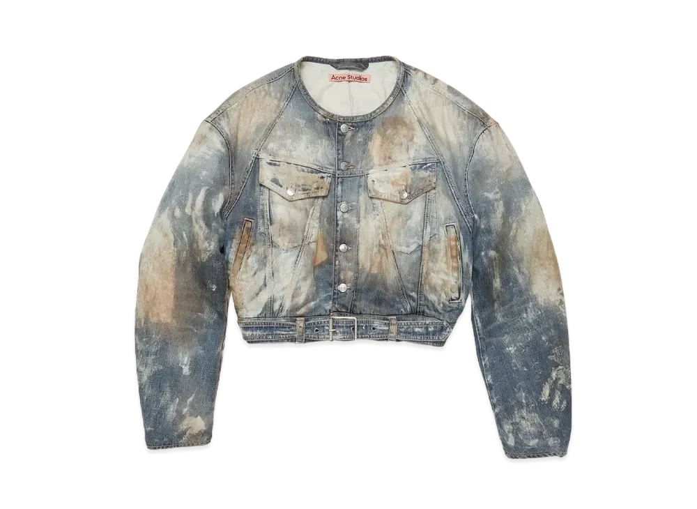 Acne Studios Cropped Denim Jacket "Mid Blue"