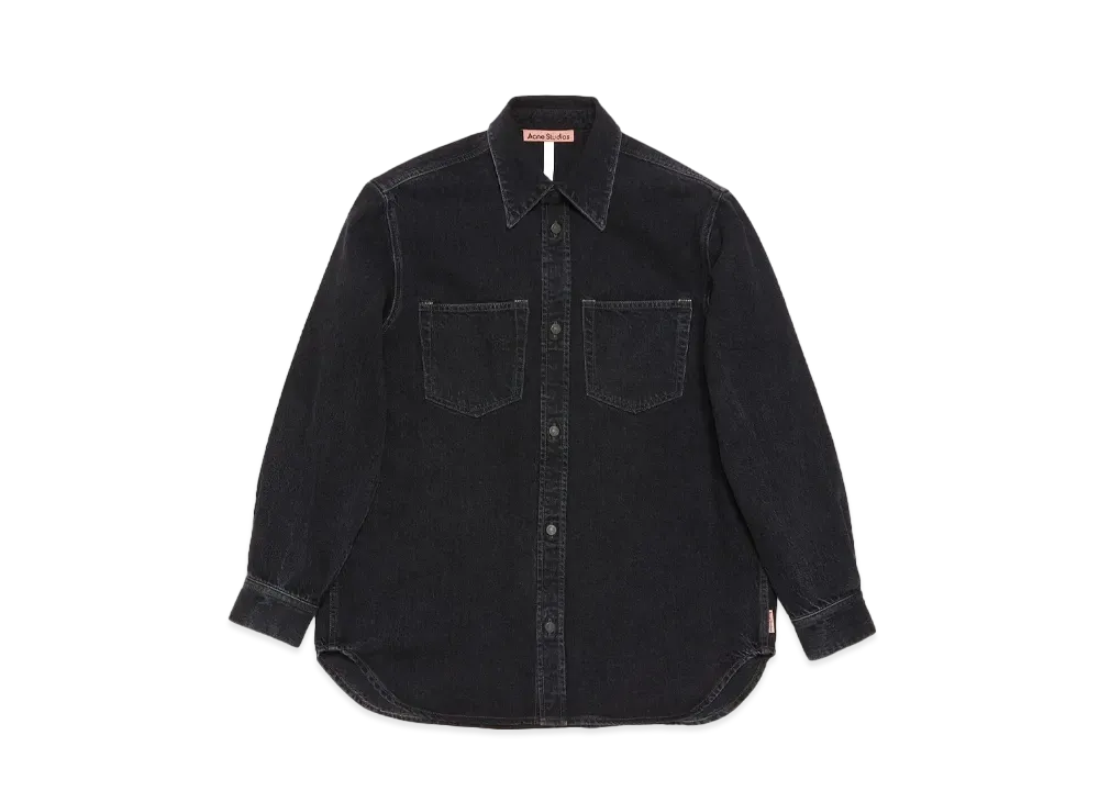 Acne Studios Denim Button-Up Shirt - Relaxed Fit "Black"
