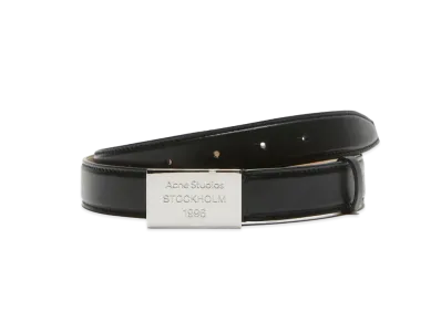 Acne Studios Engraved Logo Leather Belt "Black"