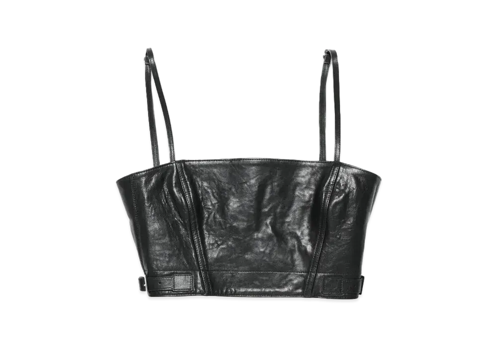 Acne Studios Leather Bustier Top "Black"