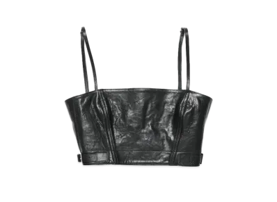Acne Studios Leather Bustier Top "Black"