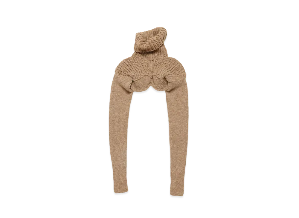 Acne Studios Cropped High Neck Knit "Camel Beige"