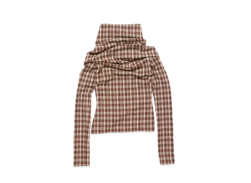 Acne Studios High Neckline Blouse "Beige/Brown"