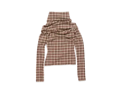 Acne Studios High Neckline Blouse "Beige/Brown"