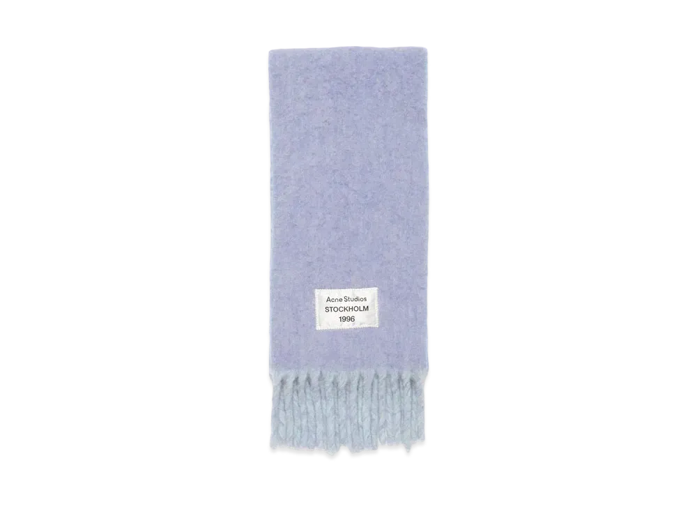 Acne Studios Logo Label Fringe Scarf 