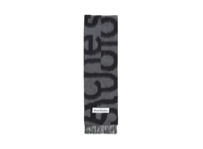 Acne Studios Scarf Wool Alpaca Logo "Black/Grey"