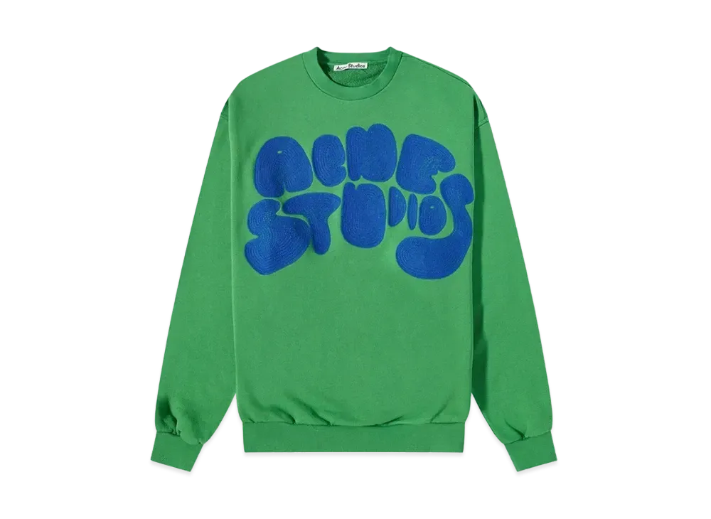 Acne Studios Bubble Logo Sweatshirt "Electric Green"