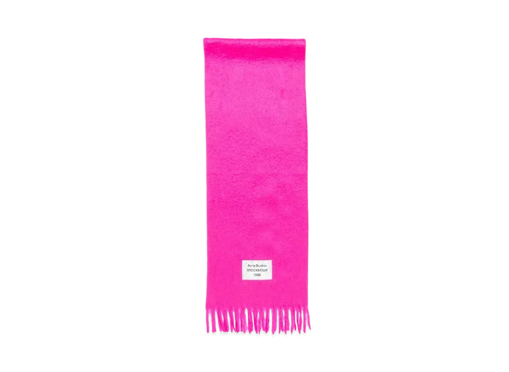 Acne Studios Fringe Alpaca Scarf "Fuchsia Pink"