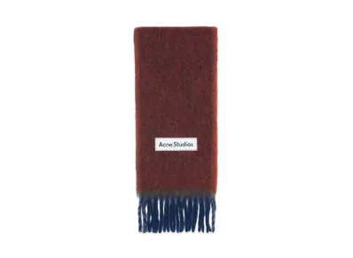 Acne Studios Wool Mohair Scarf - Narrow "Aubergine Blue"