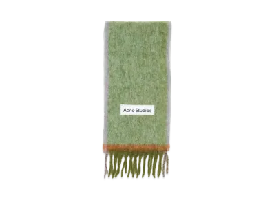 Acne Studios Wool Mohair Scarf - Narrow "Grass Green"