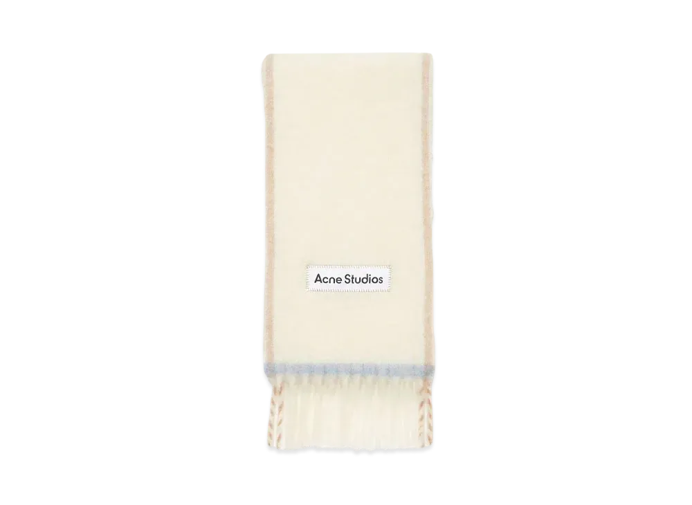 Acne Studios Wool Mohair Scarf - Narrow "White"