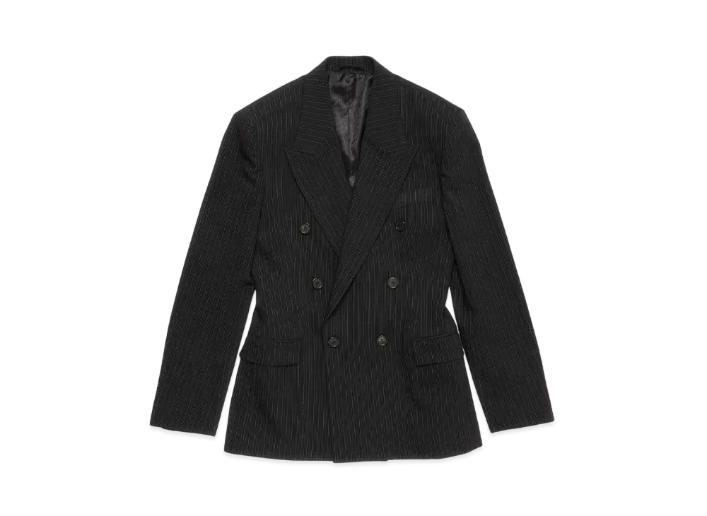Acne Studios Double-Breasted Pinstripe Jacket "Black"