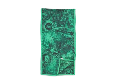 Acne Studios Printed Silk Scarf "Green/Black"