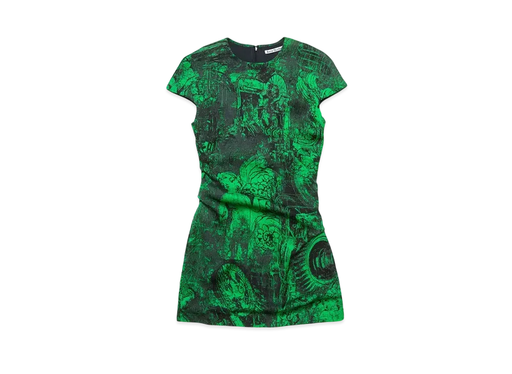 Acne Studios Printed Dress "Green"