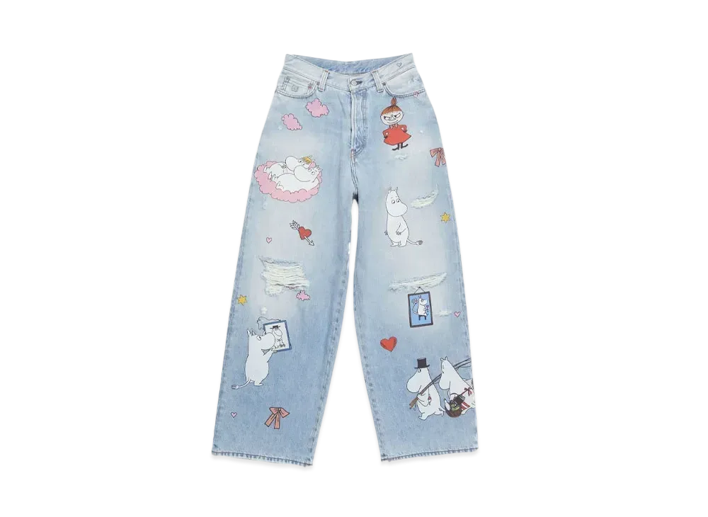 Acne Studios x Moomin Super Baggy Fit Jeans - 2023 "Light Blue"