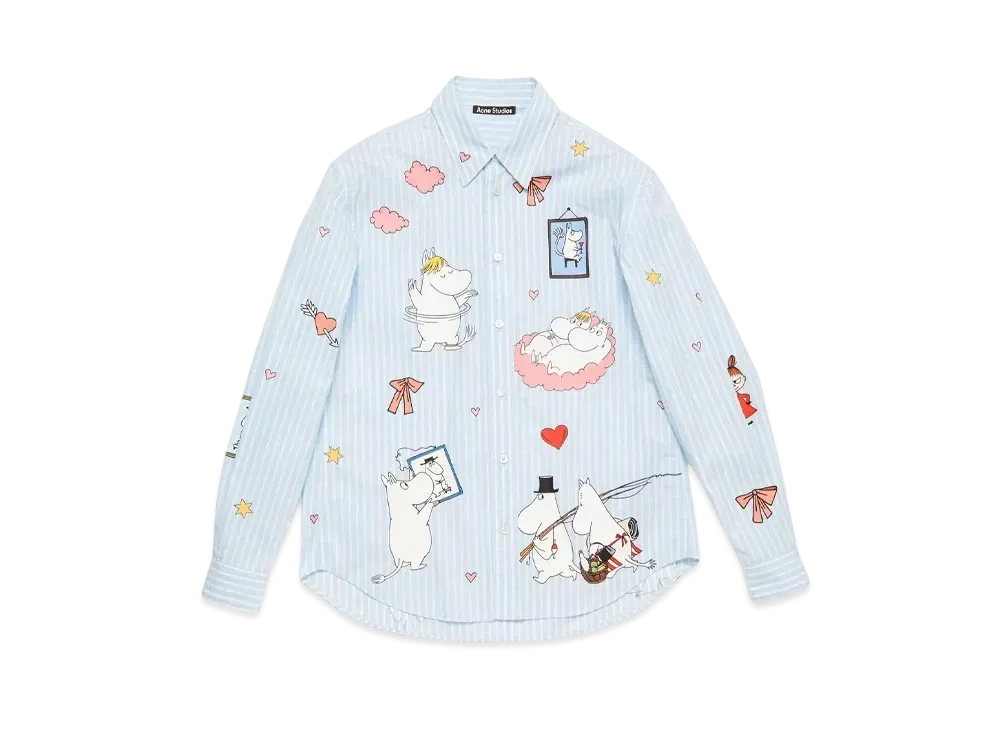 Acne Studios x Moomin Button-Up Shirt "Blue/White"