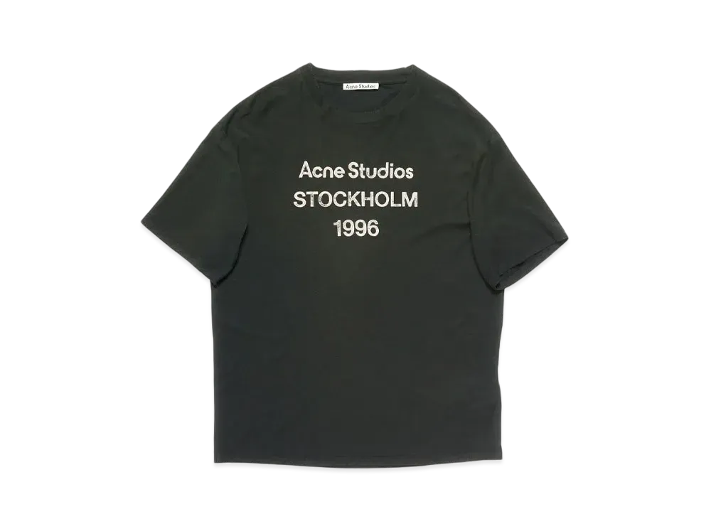 Acne Studios Logo T-Shirt - Relaxed Fit "Faded Black"