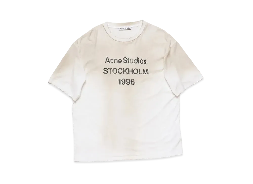 Acne Studios Logo T-Shirt - Relaxed Fit "Dusty White"