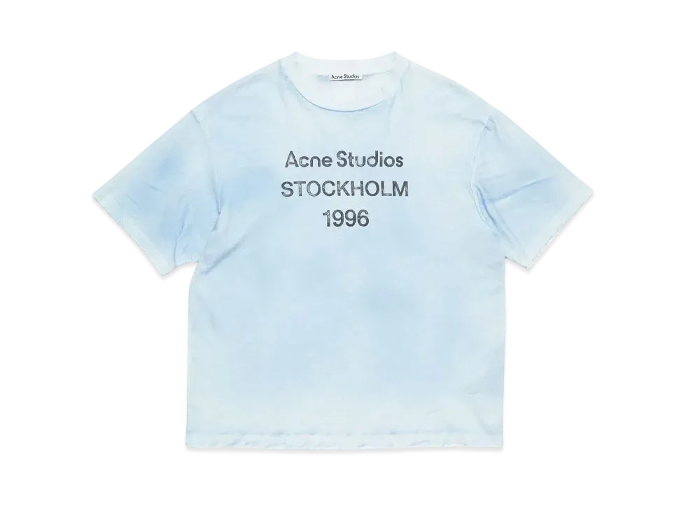 Acne Studios Logo T-Shirt - Relaxed Fit "Dusty Blue"
