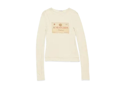 Acne Studios Double Layer Long Sleeve T-Shirt "Ecru Beige"