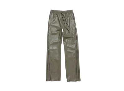 Acne Studios Leather Trousers "Olive"