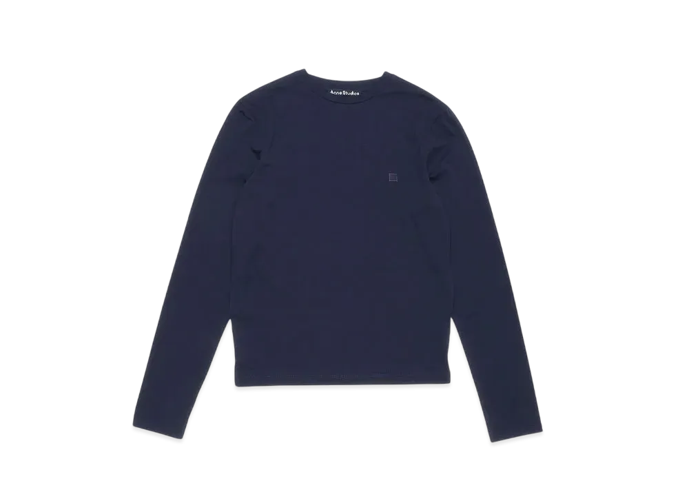 Acne Studios Long Sleeve T-Shirt - Regular Fit "Navy Blue"