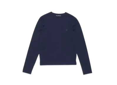 Acne Studios Long Sleeve T-Shirt - Regular Fit "Navy Blue"