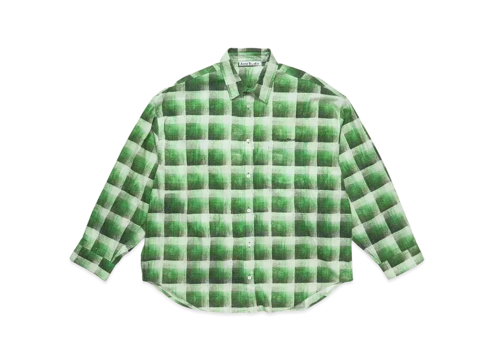 Acne Studios Check Button-Up Shirt "Green"
