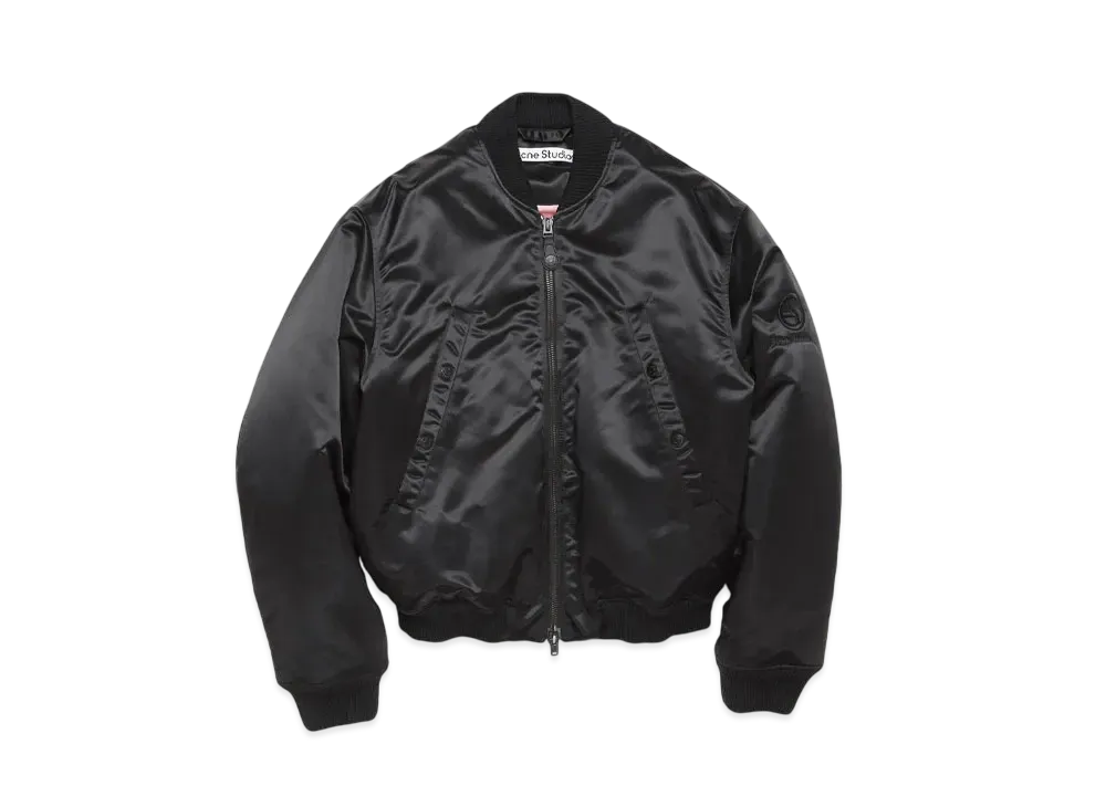 Acne Studios Logo Gram Bomber Jacket "Black"