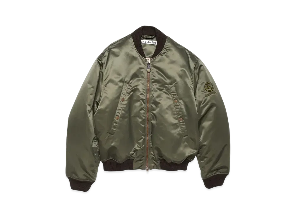 Acne Studios Logo Gram Bomber Jacket "Military Green"