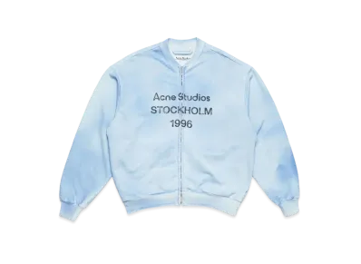 Acne Studios Zip Sweater Logo "Dusty Blue"