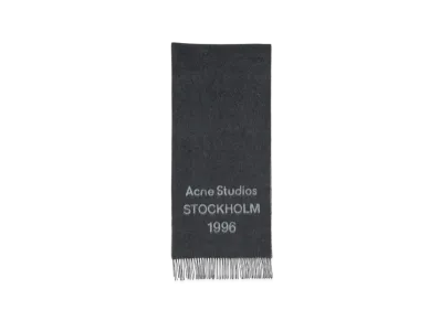 Acne Studios Logo Wool Scarf "Black/White"