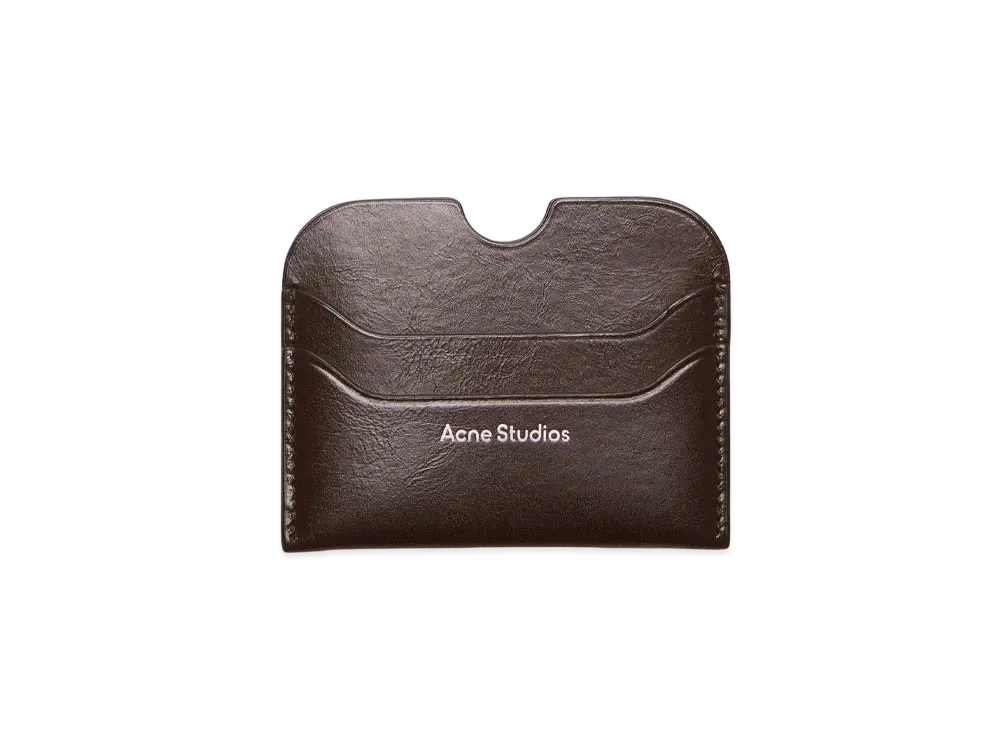 Acne Studios Leather Card Holder "Chocolate Brown"