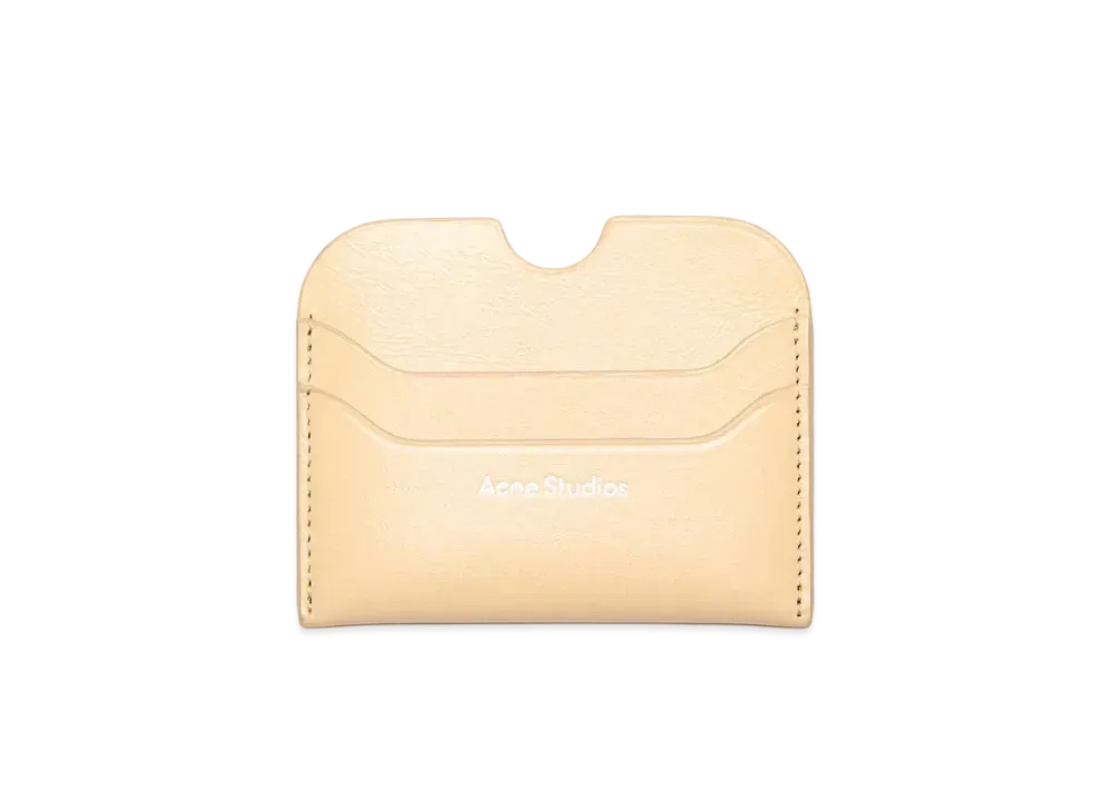 Acne Studios Leather Card Holder "Vanilla Yellow"