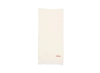 Acne Studios Fringed Wool Scarf - Narrow "Warm White"