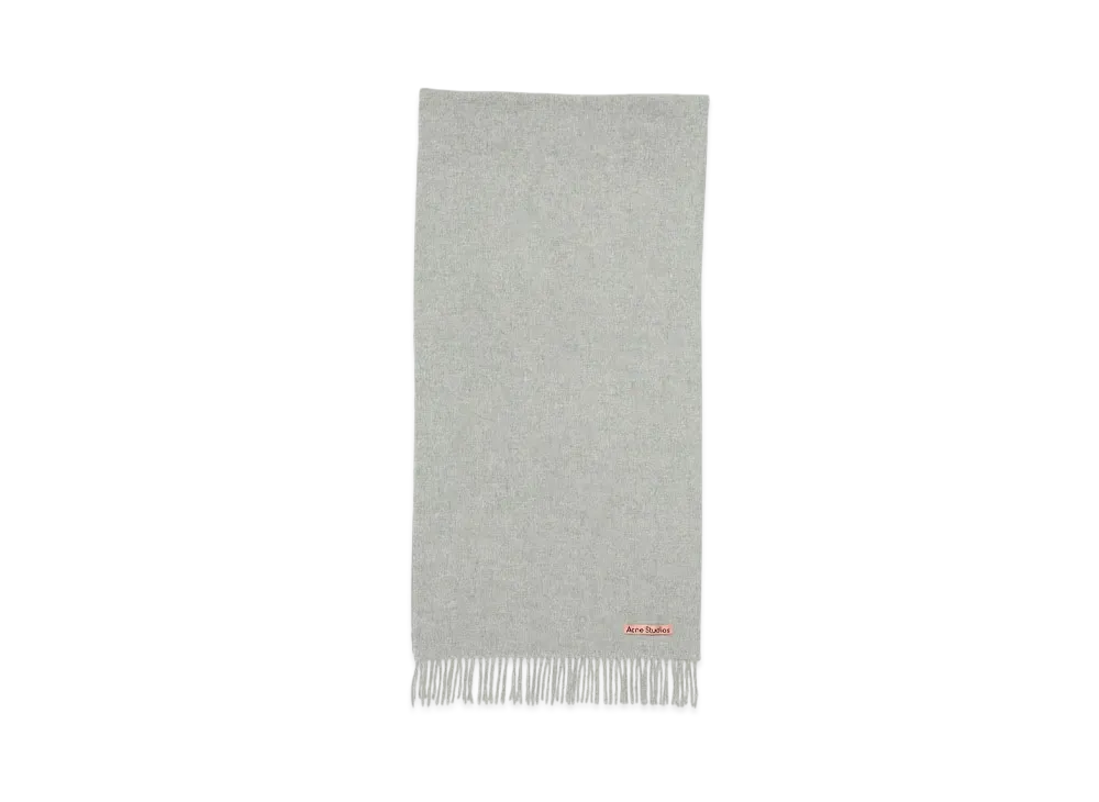 Acne Studios Fringed Wool Scarf - Narrow "Light Grey Melange"