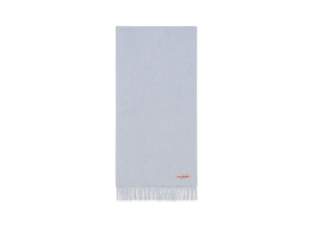 Acne Studios Fringed Wool Scarf - Narrow "Powder Blue Melange"