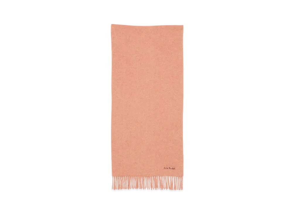Acne Studios Fringed Wool Scarf - Narrow "Rose Melange"