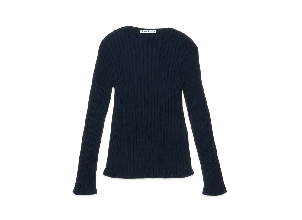 Acne Studios Ribbed Sweater "Navy"
