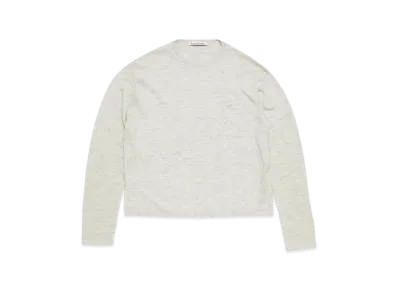 Acne Studios Crew Neck Cashmere Sweater "Light Grey Melange"