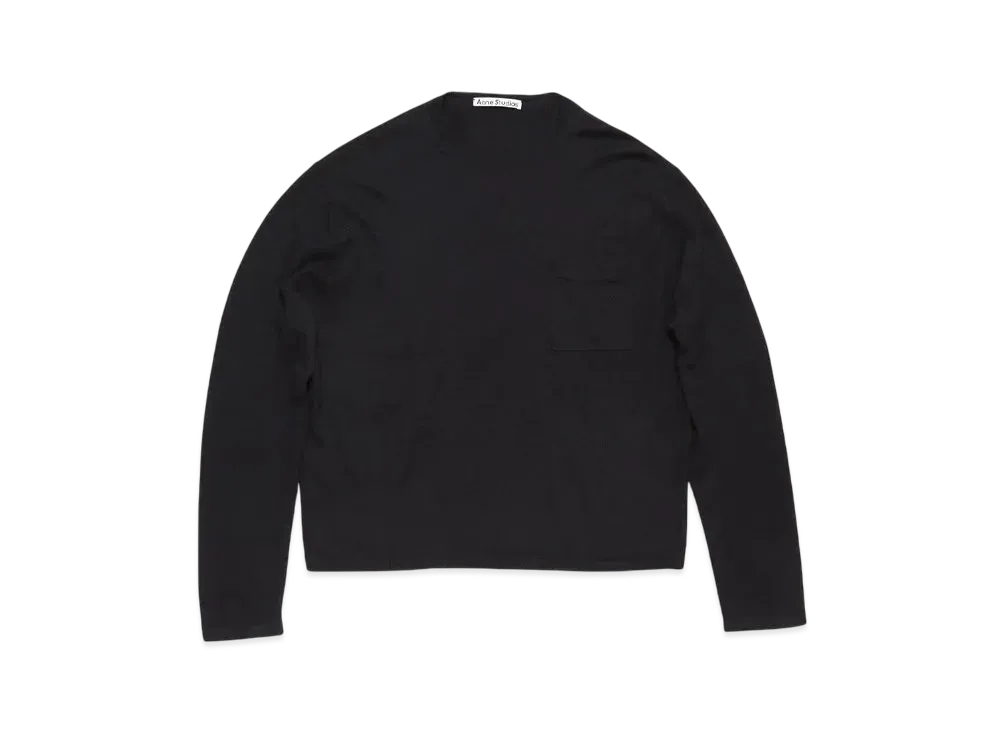 Acne Studios Crew Neck Cashmere Sweater "Black"